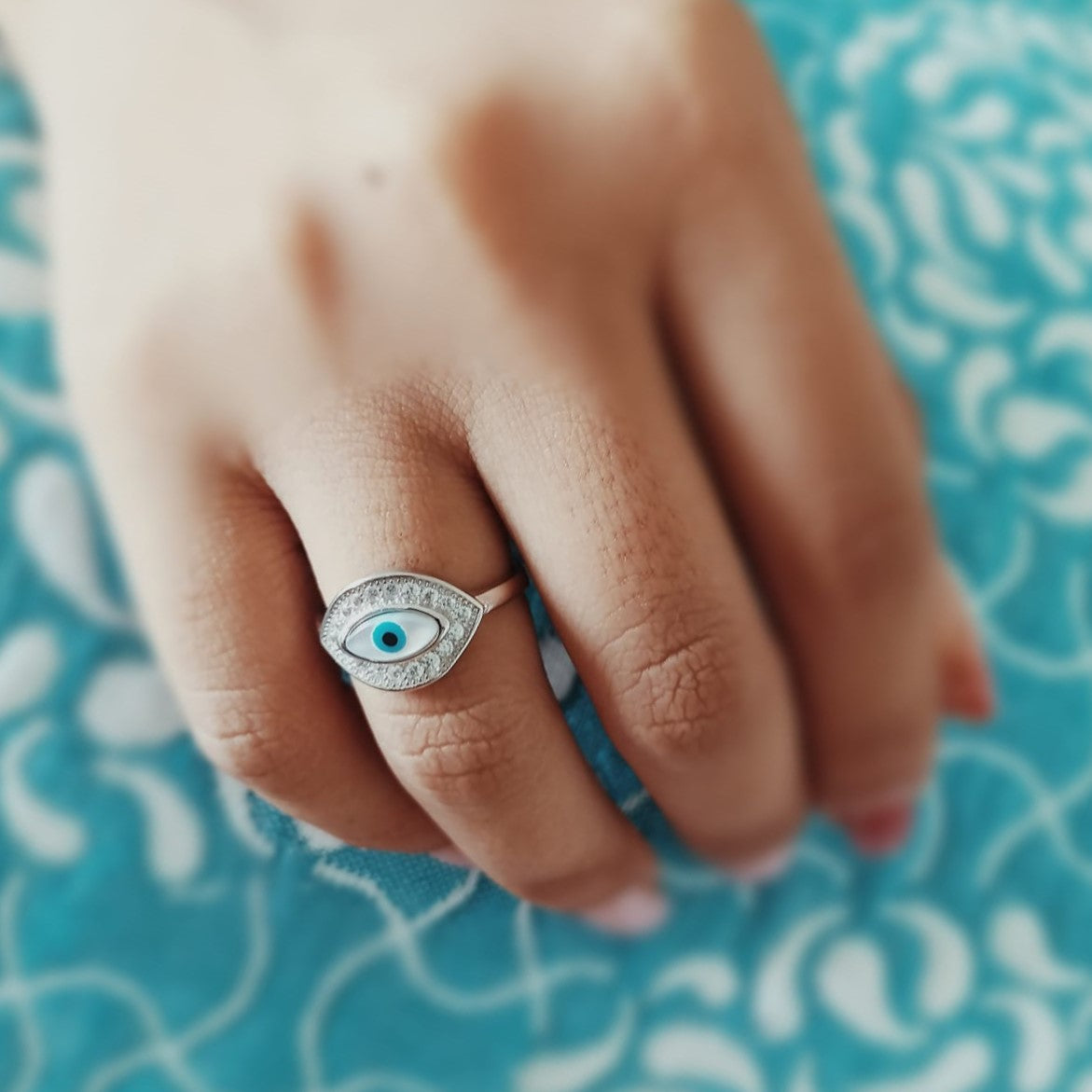 Lux Evil Eye Ring 925 Sterling Silver | LIT Boutique