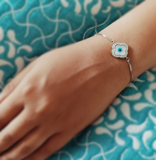 Clover Evil Eye Bracelet