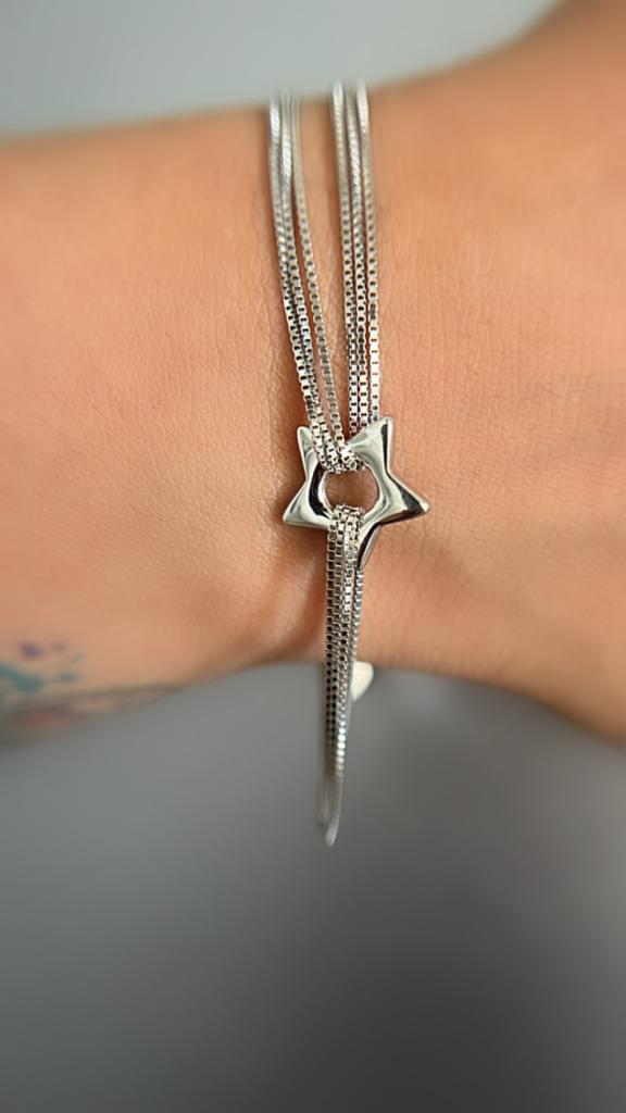 Star Charm, Chain Bracelets.