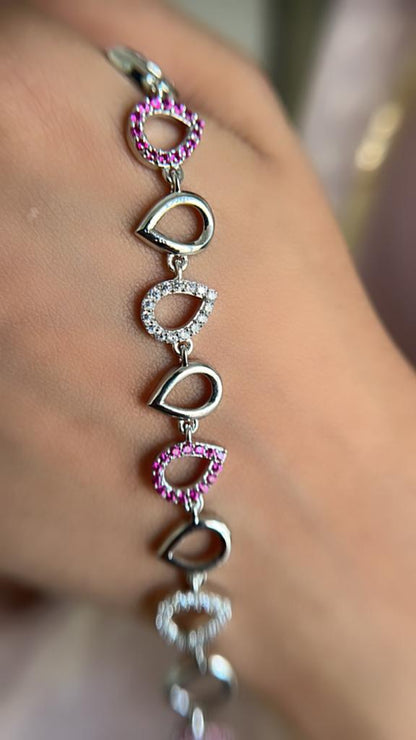 Festive Drop Bracelets - 925 Sterling Silver.