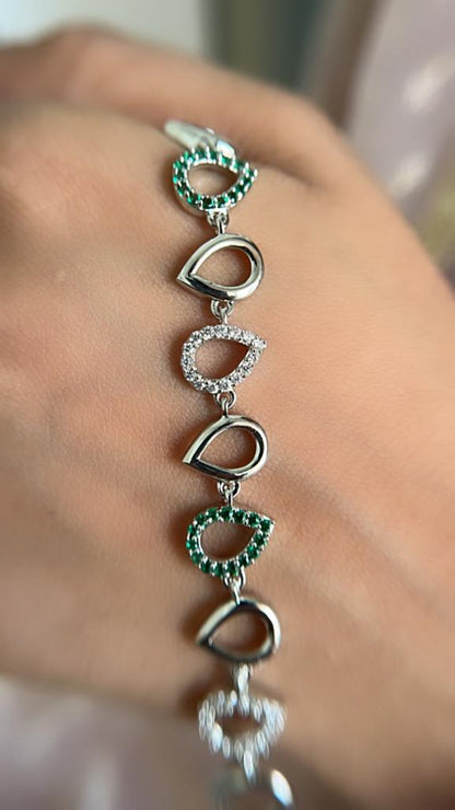 Festive Drop Bracelets - 925 Sterling Silver.